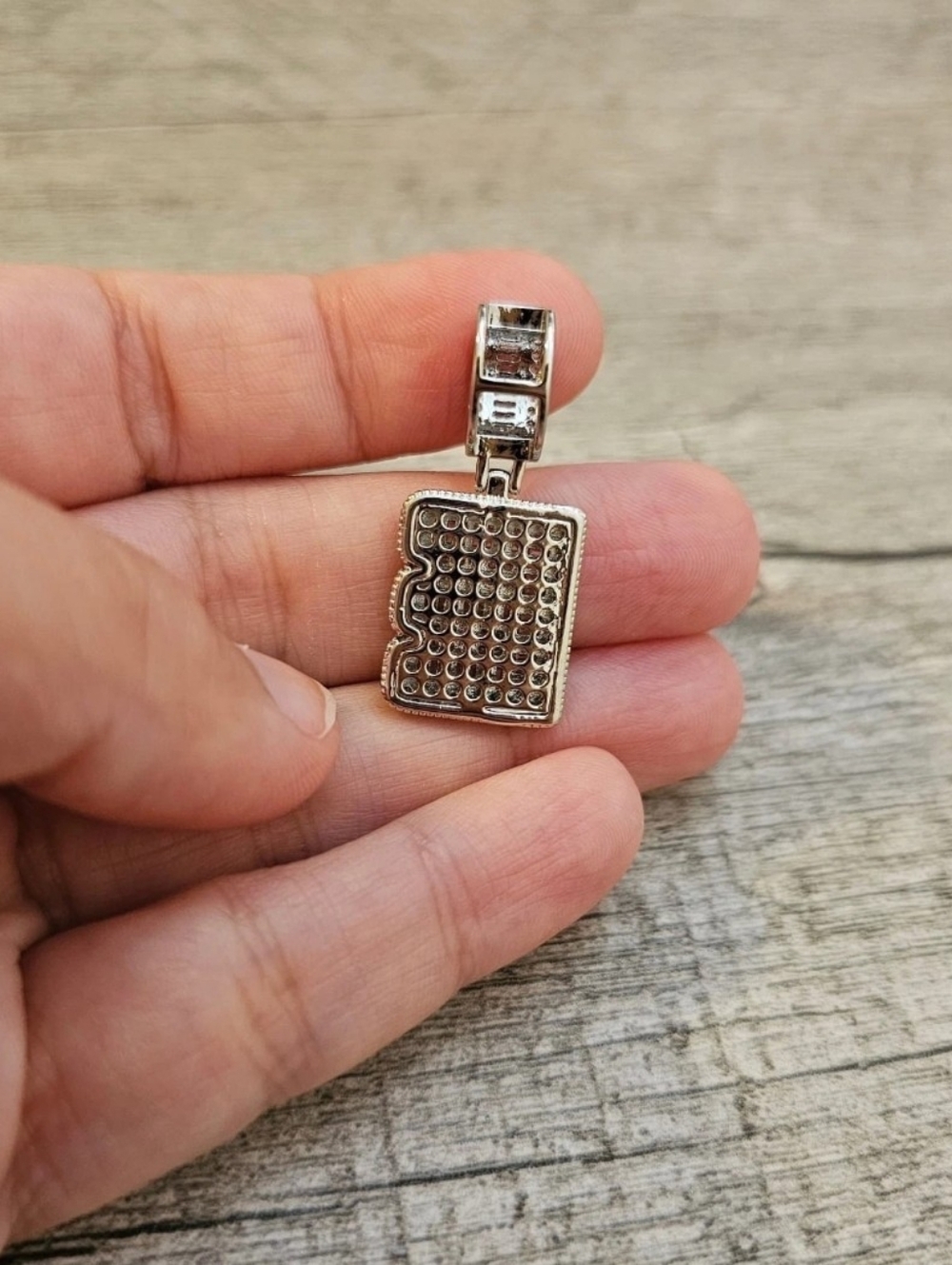 Sterling Silver  plated Letters A to Z Initial Baguette CZ P - Picture 12 of 15